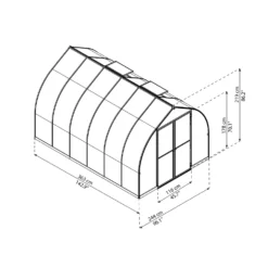 Palram 8 X 12ft Canopia Bella Greenhouse - Silver 21 Palram 8 X 12ft Canopia Bella Greenhouse - Silver -Garden Outdoor Equipment Store 12806866 2034833196567524