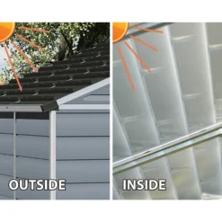 8x16ft Palram SkyLight Dark Grey Apex Shed -Garden Outdoor Equipment Store 12807311 9954833226167681