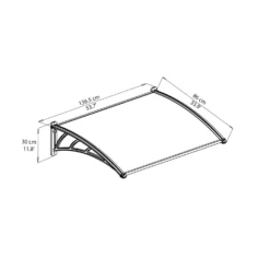 Palram - Canopia Canopy Neo 1350 Grey Twinwall 13 Palram - Canopia Canopy Neo 1350 Grey Twinwall -Garden Outdoor Equipment Store 12807312 1234833218003766