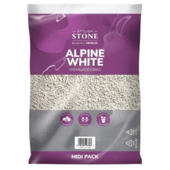 Stylish Stone Premium Alpine White Chippings - Midi Pack - 9kg -Garden Outdoor Equipment Store 12808258 1944902947347578