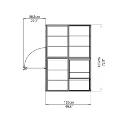 Palram 6 X 4ft Canopia Harmony Greenhouse - Silver 19 Palram 6 X 4ft Canopia Harmony Greenhouse - Silver -Garden Outdoor Equipment Store 12809807 1744832957729553