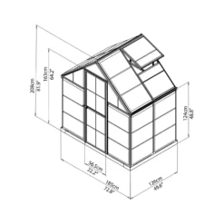 Palram 6 X 4ft Canopia Harmony Greenhouse - Silver 18 Palram 6 X 4ft Canopia Harmony Greenhouse - Silver -Garden Outdoor Equipment Store 12809807 6804832957349366