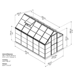 Palram 6 X 10ft Canopia Harmony Greenhouse - Green -Garden Outdoor Equipment Store 12810721 1674832988204576