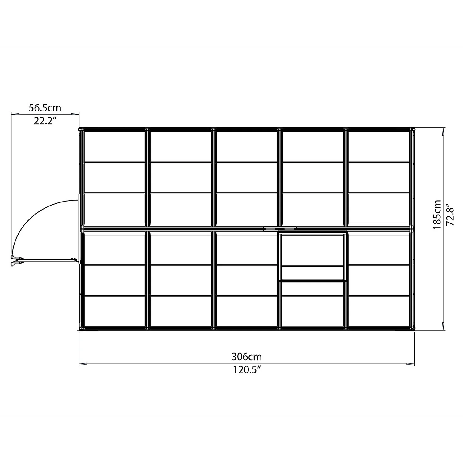 Palram 6 X 10ft Canopia Harmony Greenhouse - Silver 12 Palram 6 X 10ft Canopia Harmony Greenhouse - Silver - Image 10