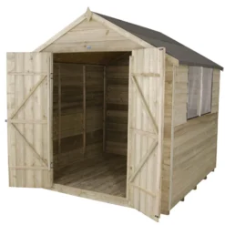 7x7ft Forest Natural Timber Overlap Apex Pressure Treated Wooden Shed 15 7x7ft Forest Natural Timber Overlap Apex Pressure Treated Wooden Shed -Garden Outdoor Equipment Store 12810900 1364833193513383