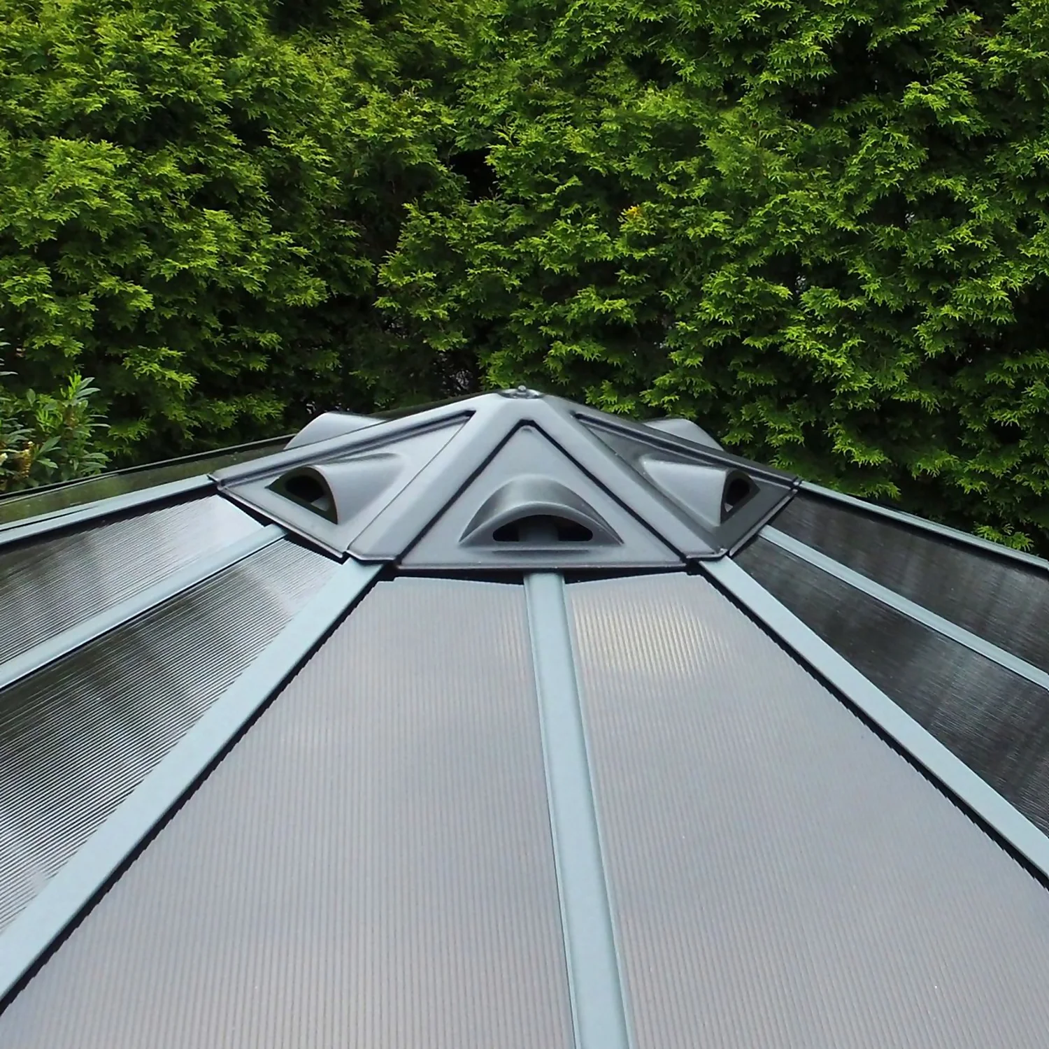 Palram - Canopia Monaco Hexagonal Garden Gazebo Grey 10 Palram - Canopia Monaco Hexagonal Garden Gazebo Grey - Image 8