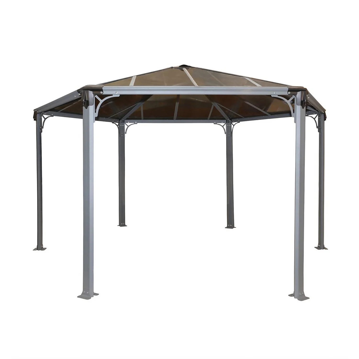 Palram - Canopia Monaco Hexagonal Garden Gazebo Grey 4 Palram - Canopia Monaco Hexagonal Garden Gazebo Grey - Image 2