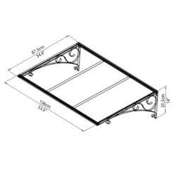Palram - Canopia Canopy Venus 1350 Clear -Garden Outdoor Equipment Store 12810976 6284833201142140