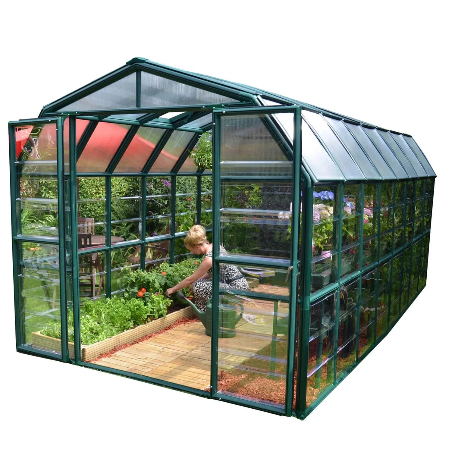 Palram 8 X 16ft Canopia Grand Gardener Greenhouse - Green 3 Palram 8 X 16ft Canopia Grand Gardener Greenhouse - Green