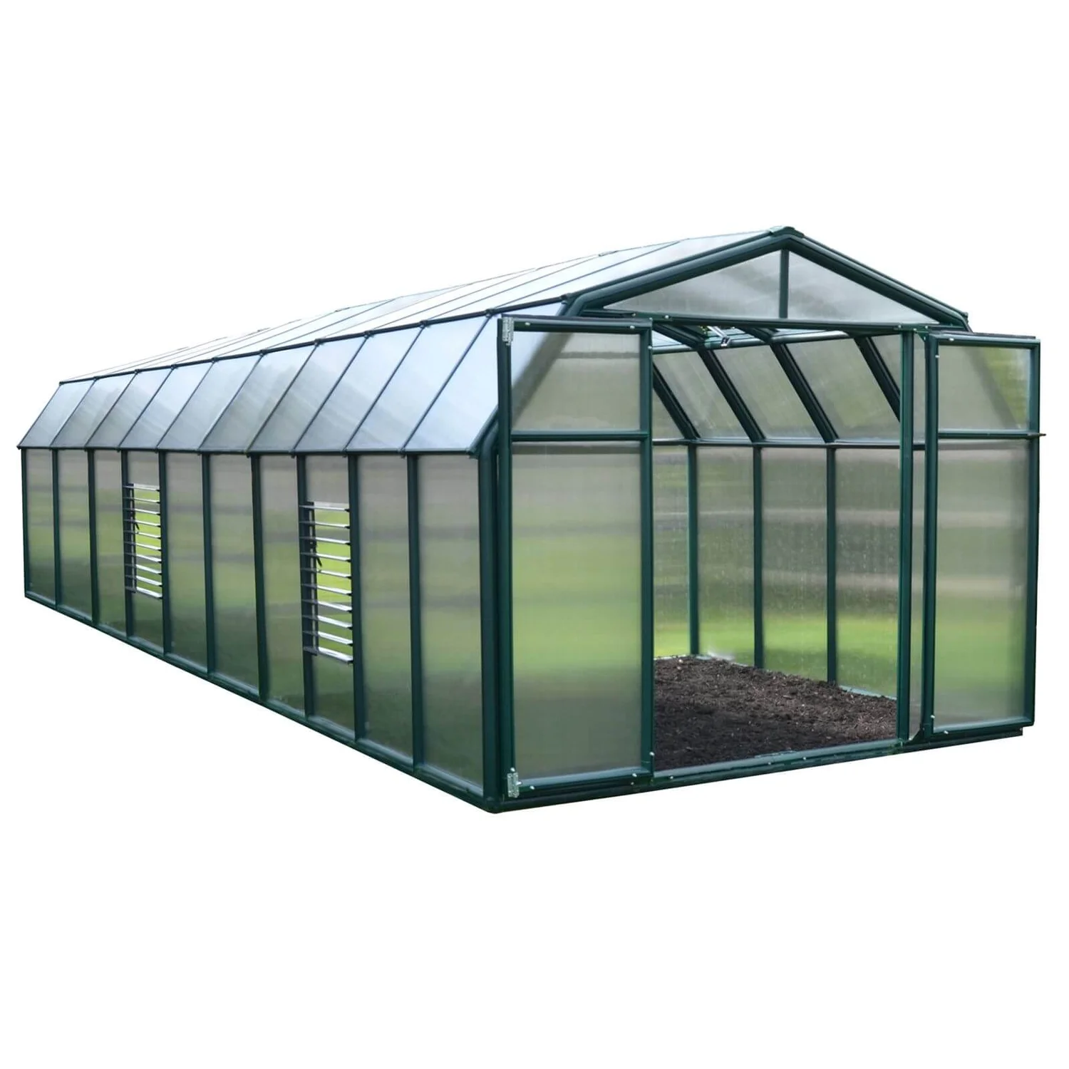 Palram 8 X 20ft Canopia Hobby Gardener Greenhouse - Green 3 Palram 8 X 20ft Canopia Hobby Gardener Greenhouse - Green