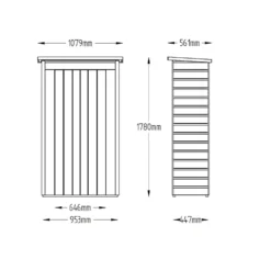Forest Garden Wooden Tall Shiplap Pent Garden Store -Garden Outdoor Equipment Store 12814360 7754832980510941