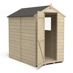 Forest 6 X 4ft Overlap Pressure Treated Apex Shed - Incl. Installation -Garden Outdoor Equipment Store 12814913 8964832987246862