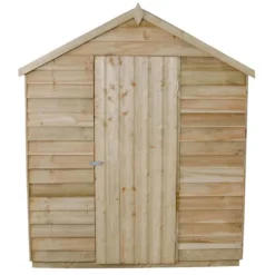 8x6ft Forest Wooden Overlap Pressure Treated Apex Shed -incl. Installation -Garden Outdoor Equipment Store 12814916 1454832991814389