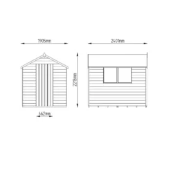 8x6ft Forest Wooden Overlap Pressure Treated Apex Shed -incl. Installation -Garden Outdoor Equipment Store 12814916 4274832992147161