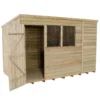 10x6ft Forest Wooden Overlap Pressure Treated Pent Shed -incl. Installation -Garden Outdoor Equipment Store 12815042 1034845697770474