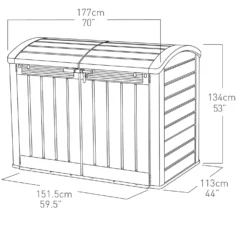 Keter Store It Out Ultra Outdoor Garden Storage Shed - Beige & Brown - 2000L -Garden Outdoor Equipment Store 12815621 9184833203934891