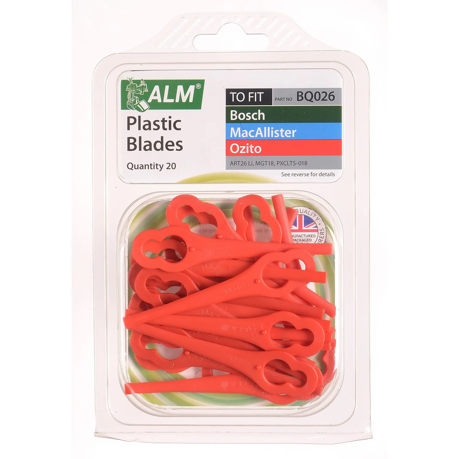 ALM Plastic Mower Blades For Bosch ART 26 Models 3 ALM Plastic Mower Blades For Bosch ART 26 Models