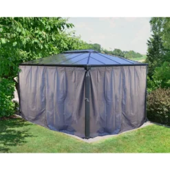 Garden Outdoor Equipment Store 18 Palram - Canopia Martinique 4300 Garden Gazebo Curtain Set