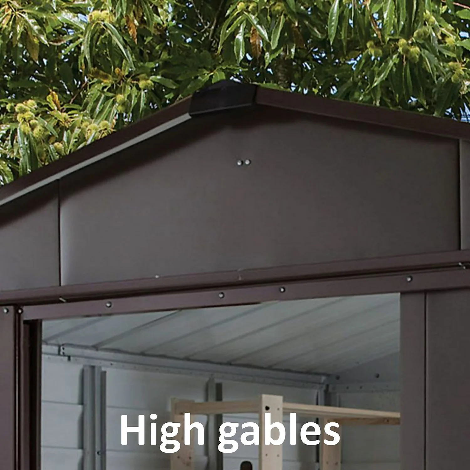 Yardmaster 10x6ft Woodgrain Metal Shed 8 Yardmaster 10x6ft Woodgrain Metal Shed - Image 6