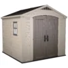 Keter Factor 8 X 8ft Outdoor Garden Apex Storage Shed - Beige/Brown 1 Keter Factor 8 X 8ft Outdoor Garden Apex Storage Shed - Beige/Brown -Garden Outdoor Equipment Store 12817716 1334895621487957