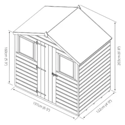 Mercia 4 X 6ft Shiplap Apex Wooden Shed -Garden Outdoor Equipment Store 12819925 1374949332351677