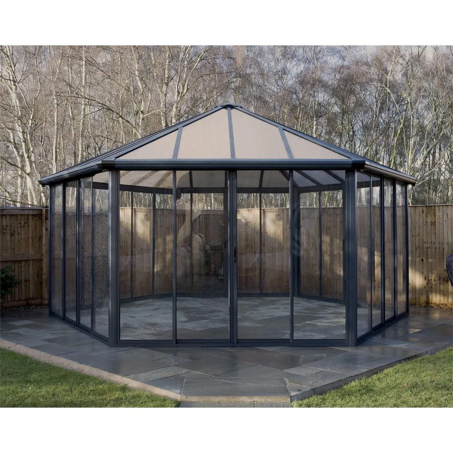Palram - Canopia Garda Garden Conservatory Grey Bronze 3 Palram - Canopia Garda Garden Conservatory Grey Bronze