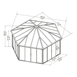 Palram - Canopia Garda Garden Conservatory Grey Bronze 18 Palram - Canopia Garda Garden Conservatory Grey Bronze -Garden Outdoor Equipment Store 12821929 6454833172872189