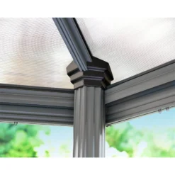 Palram - Canopia Roma Hexagonal Garden Gazebo Grey 13 Palram - Canopia Roma Hexagonal Garden Gazebo Grey -Garden Outdoor Equipment Store 12821930 1024833174980112