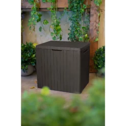 Keter City Outdoor Garden Storage Box 113L - Brown -Garden Outdoor Equipment Store 12822290 1124900073755494