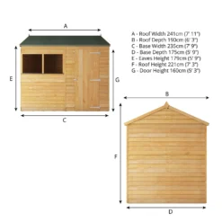 Mercia 8 X 6ft Overlap Reverse Apex Shed 20 Mercia 8 X 6ft Overlap Reverse Apex Shed -Garden Outdoor Equipment Store 12822435 1125033256533850