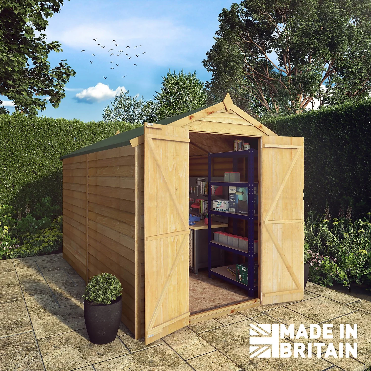 Mercia 10 X 6ft Overlap Apex Windowless Shed - Installation Included 4 Mercia 10 X 6ft Overlap Apex Windowless Shed - Installation Included - Image 2