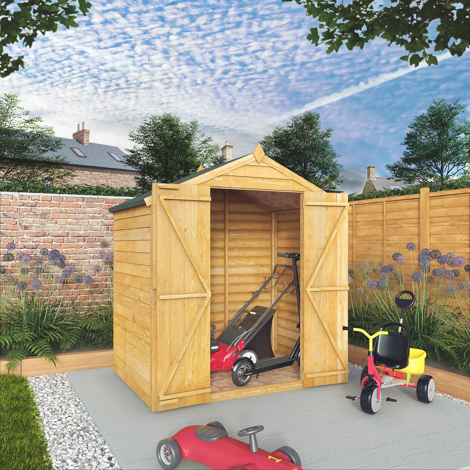 Mercia 4 X 6ft Overlap Apex Windowless Shed - Incl. Installation 4 Mercia 4 X 6ft Overlap Apex Windowless Shed - Incl. Installation - Image 2