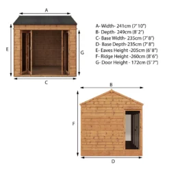 Mercia 8 X 8ft Vermont Summerhouse - Incl. Installation -Garden Outdoor Equipment Store 12825551 2084983776055222