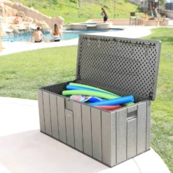 Lifetime Outdoor Plastic Storage Box 568 Litres -Garden Outdoor Equipment Store 12826332 1224833225619242