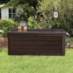 Keter Westwood Outdoor Garden Storage Box 570L - Brown 13 Keter Westwood Outdoor Garden Storage Box 570L - Brown -Garden Outdoor Equipment Store 12828828 1094858568487996