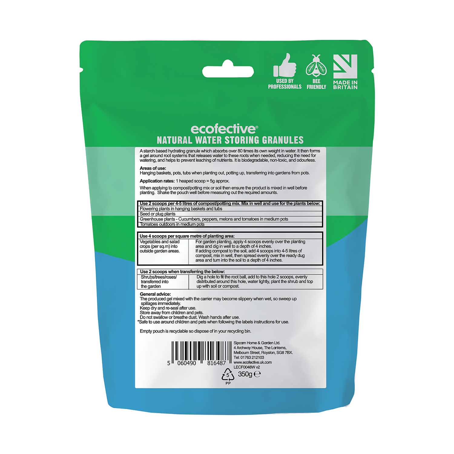 Ecofective Natural Water Storing Granules - 350g 4 Ecofective Natural Water Storing Granules - 350g - Image 2