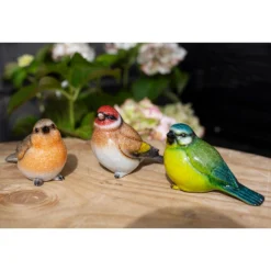 None Resin Blue Tit, Chaffinch & Robin Birds -Garden Outdoor Equipment Store 12832873 7575025282540384