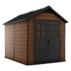 Keter Newton 7.5 X 9ft Outdoor Plastic Garden Storage Shed - Brown -Garden Outdoor Equipment Store 12833042 9934899308780211