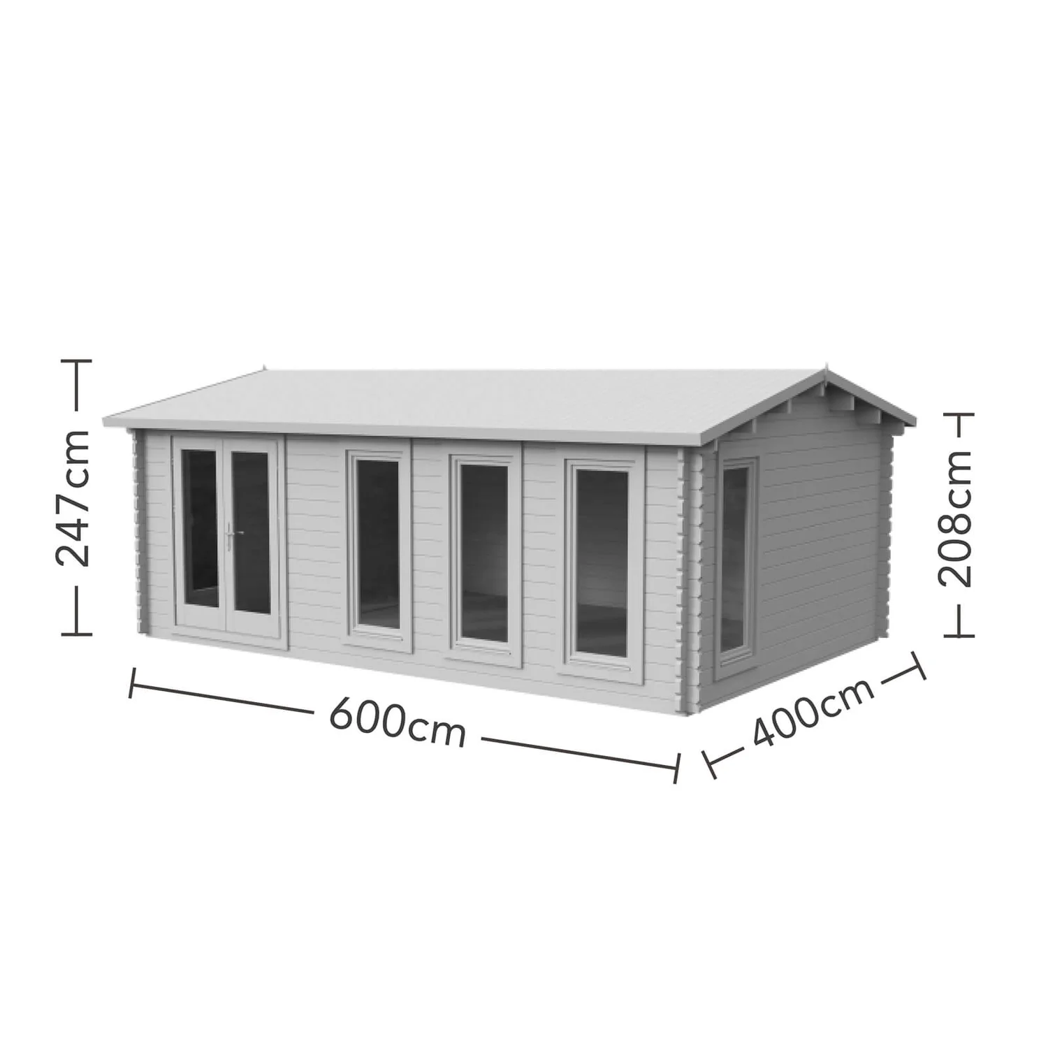 Blakedown 6m X 4m Log Cabin Double Glazed 24kg Polyester Felt, No Underlay - Installation Included 8 Blakedown 6m X 4m Log Cabin Double Glazed 24kg Polyester Felt, No Underlay - Installation Included - Image 6