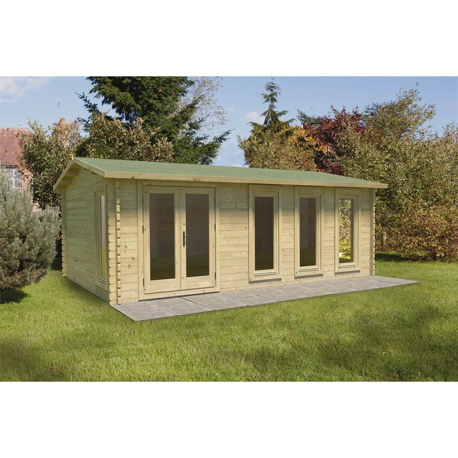Blakedown 6m X 4m Log Cabin Double Glazed 24kg Polyester Felt, No Underlay - Installation Included 3 Blakedown 6m X 4m Log Cabin Double Glazed 24kg Polyester Felt, No Underlay - Installation Included