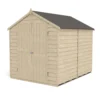 Forest 8 X 6ft Overlap Pressure Treated Apex Shed - Double Door No Windows -Garden Outdoor Equipment Store 12833294 1664831940326218