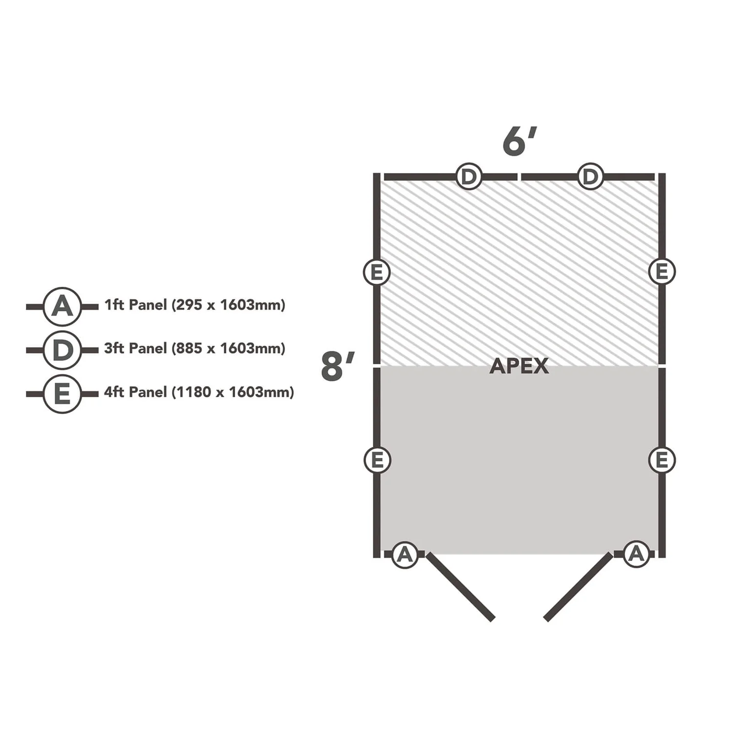 Forest 8 X 6ft Overlap Pressure Treated Apex Shed - Double Door No Windows 11 Forest 8 X 6ft Overlap Pressure Treated Apex Shed - Double Door No Windows - Image 9