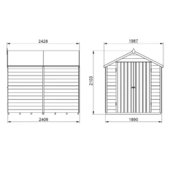 Forest 8 X 6ft Overlap Pressure Treated Apex Shed - Double Door No Windows 18 Forest 8 X 6ft Overlap Pressure Treated Apex Shed - Double Door No Windows -Garden Outdoor Equipment Store 12833294 4814833197339820