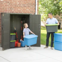 Lifetime 1500L Rough Cut Vertical Storage Cabinet -Garden Outdoor Equipment Store 12836581 1424833208407720