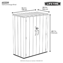 Lifetime 1500L Rough Cut Vertical Storage Cabinet -Garden Outdoor Equipment Store 12836581 1694833208276995