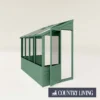 Country Living Langford 8 X 4ft Traditional Lean Too Greenhouse Painted + Installation - Aurora Green -Garden Outdoor Equipment Store 12876025 2094843887315882