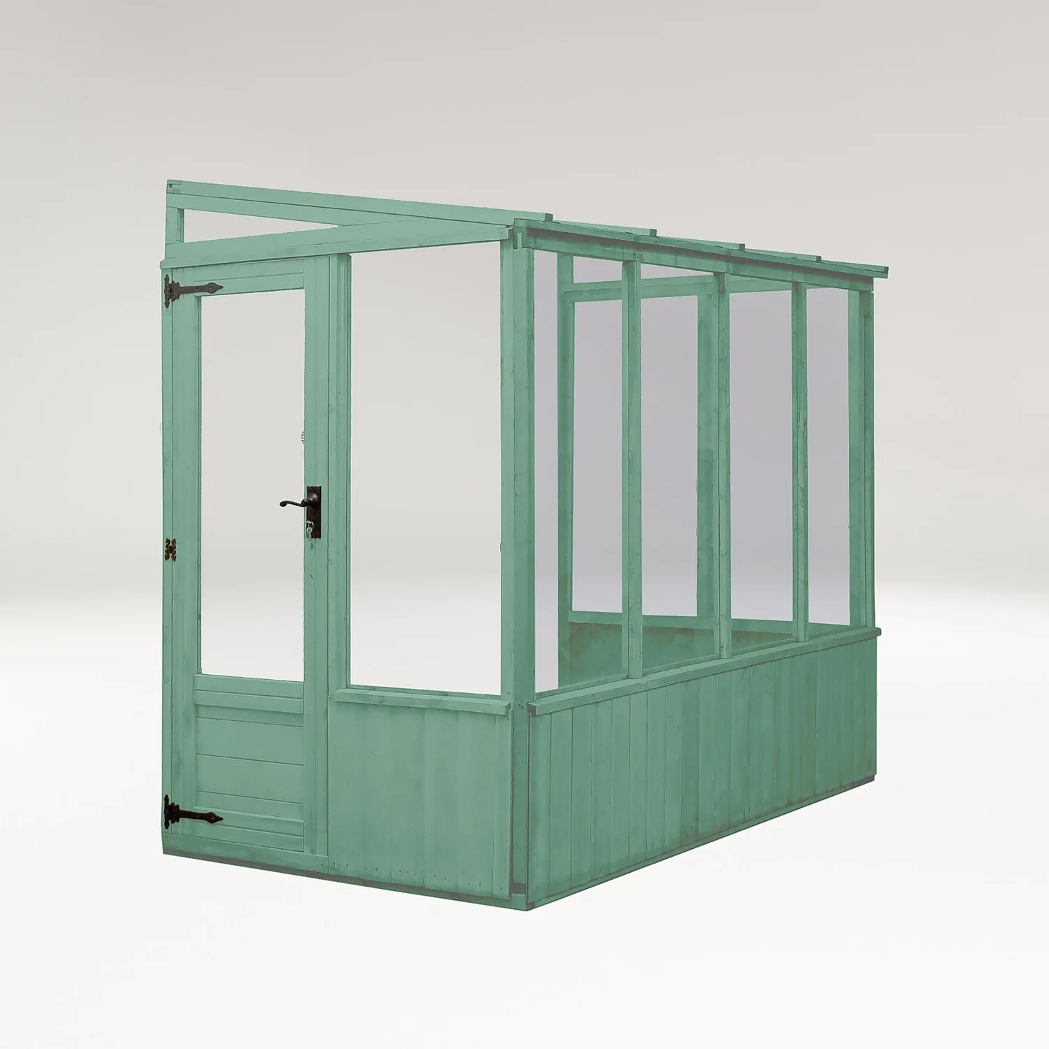 Country Living Southwell 8 X 4ft Premium Lean Too Greenhouse Painted + Installation - Aurora Green 3 Country Living Southwell 8 X 4ft Premium Lean Too Greenhouse Painted + Installation - Aurora Green