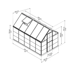 Palram Canopia Hybrid 6 X 10ft Green Greenhouse -Garden Outdoor Equipment Store 12877501 5474853166514815