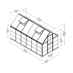 Palram Canopia Hybrid 6 X 12ft Silver Greenhouse 11 Palram Canopia Hybrid 6 X 12ft Silver Greenhouse -Garden Outdoor Equipment Store 12877509 1884853167021077