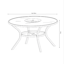 Misali 6 Seater Garden Dining Set -Garden Outdoor Equipment Store 12881492 5834948030746531